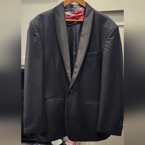 Coofandy Other - Black Jacket With Matching Red Bow Tie